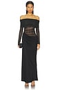 view 1 of 3 VESTIDO YASMIN MAXI in Black
