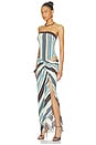 view 2 of 3 ROBE RUMI STRAPLESS MAXI in Ocean Stripe