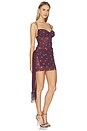 view 2 of 3 Piper Mini Dress in Plum Polka