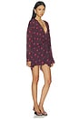 view 2 of 3 Marnie Shirt Dress in Plum Polka