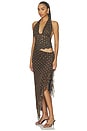 view 2 of 3 ROBE PENELOPE MAXI in Espresso Polka Dot