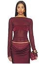 view 1 of 4 Lola Long Sleeve Top in Plum