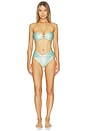 view 5 of 5 Rubi Bikini Top in Green Glossy