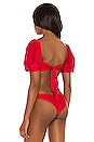 view 3 of 4 Xirena Bikini Top in Red Shimmer
