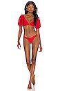 view 4 of 4 Xirena Bikini Top in Red Shimmer