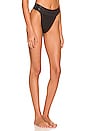 view 2 of 5 Lazlo Bikini Bottom in Metallic Black Shine