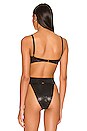 view 3 of 5 Gaia Bikini top in Metallic Black Shine
