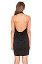 view 3 of 4 BLACK Liquid Jersey V Neck Halter Mini Dress in Black