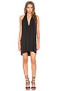 view 4 of 4 BLACK Liquid Jersey V Neck Halter Mini Dress in Black