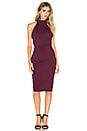 view 2 of 4 BLACK Double Knit Sleeveless High Neck Mini Dress in Wine