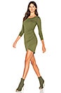 view 1 of 4 Supreme Jersey Long Sleeve Ruched Mini Dress in Combat