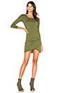 view 2 of 4 Supreme Jersey Long Sleeve Ruched Mini Dress in Combat