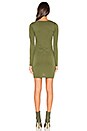 view 4 of 4 Supreme Jersey Long Sleeve Ruched Mini Dress in Combat