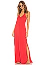 view 1 of 3 Draped Jersey Maxi Dress in Raspberry