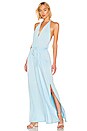 view 1 of 3 Draped Modal Jersey Maxi Dress in Sky
