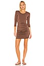 view 1 of 3 Draped Modal Jersey Dress in Coffee