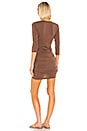 view 3 of 3 Draped Modal Jersey Dress in Coffee