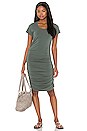 view 1 of 3 Draped Modal Jersey Dress in Dark Sage