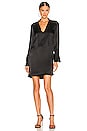 view 1 of 3 BLACK Sleek Textured Dress in Black