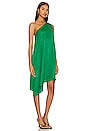 view 2 of 3 Black One Shoulder Dress in Green