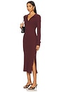 view 2 of 3 Polo With Snap Slit Dress in Burgundy