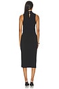 view 3 of 3 Mock Neck Pleated Dress in Black