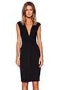 view 1 of 4 Rayon Jersey Deep V Dress in Black