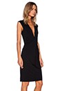 view 2 of 4 Rayon Jersey Deep V Dress in Black