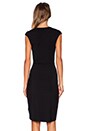 view 3 of 4 Rayon Jersey Deep V Dress in Black
