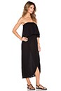 view 2 of 3 Gauze Strapless Maxi Dress in Black