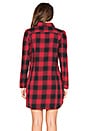 view 3 of 5 Woven Plaid Shirt Dress in Red