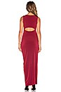 view 3 of 3 BLACK Liquid Jersey Cowl Neck Maxi Dress in Red