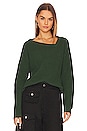 view 1 of 4 Asymmetric Neck Sweater in Hunter Green