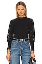 view 1 of 4 Lace Long Sleeve Sweater in Black