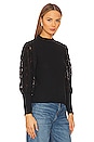 view 2 of 4 Lace Long Sleeve Sweater in Black