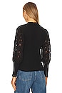 view 3 of 4 Lace Long Sleeve Sweater in Black