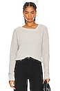 view 1 of 4 Asymmetric Neck Sweater in Heather Gray
