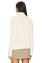 view 3 of 4 Cable Knit Turtleneck Sweater in Cream