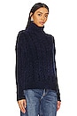 view 2 of 4 Cable Knit Turtleneck Sweater in Midnight