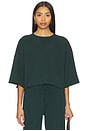 view 1 of 4 Boxy Short Sleeve Pullover in Mossy Green