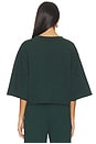 view 3 of 4 Boxy Short Sleeve Pullover in Mossy Green