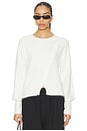 view 1 of 4 Diagonal Placket Sweater in Soft White