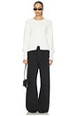 view 4 of 4 Diagonal Placket Sweater in Soft White