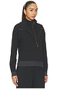 view 2 of 4 Double Zip Funnel Neck Pullover in Heather Black