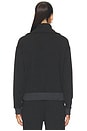 view 4 of 4 Double Zip Funnel Neck Pullover in Heather Black