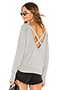 view 1 of 5 Terry Cross Back Sweatshirt in Heather Grey