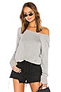 view 2 of 5 Terry Cross Back Sweatshirt in Heather Grey