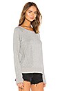 view 3 of 5 Terry Cross Back Sweatshirt in Heather Grey