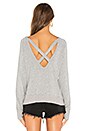 view 4 of 5 Terry Cross Back Sweatshirt in Heather Grey