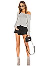 view 5 of 5 Terry Cross Back Sweatshirt in Heather Grey